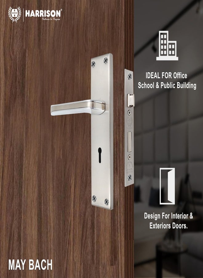 Harrison May Bach-95607 Sleek Stainless Steel 8inch Mortise Door Handle and 65mm Lock Set with CP Matt Finish Door Locks for Main Door, Suitable for Office/Hotel/Home - Image 4
